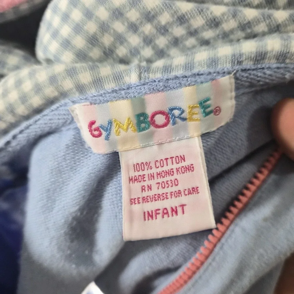 Vintage Gymboree Baby Girl 3 Piece Outfit Set 12 18M Gingham Jacket Top Pants